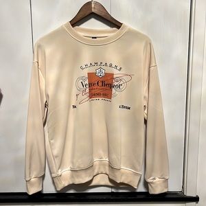 Brand new Veive Clicquot champagne silky comfy sweatshirt, never been worn